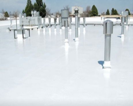 Commercial roof after restoration